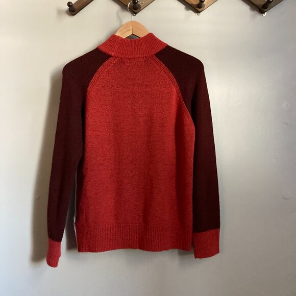 Cozy Colorblock Mock Neck Sweater - Picture 2 of 4